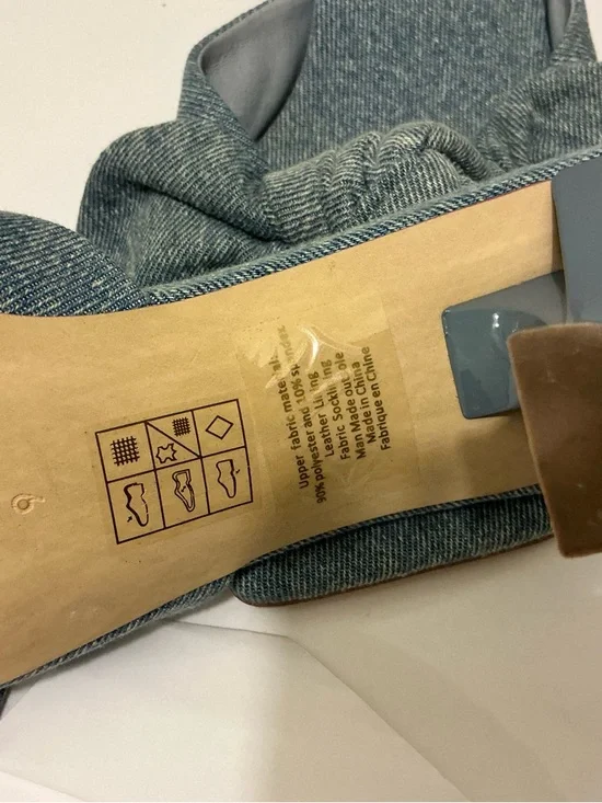 Jeffrey Campbell Light Blue Knotted Denim Mules size 9 - Picture 7 of 9